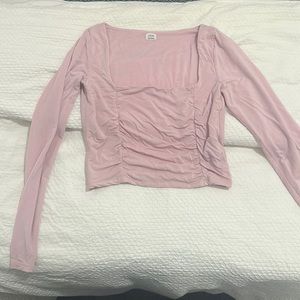 Pink Square Neck Aritzia top